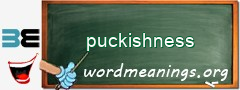 WordMeaning blackboard for puckishness